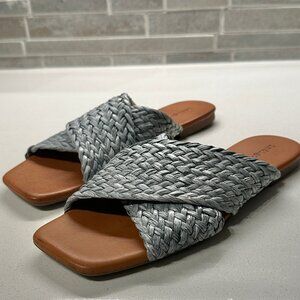 Indigo Rd. Blue Woven Slip On Sandals - Size 8.5 M - New